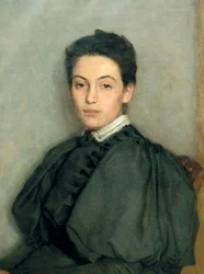 Porträt Olga Fogarascher, Verlobte des Malers